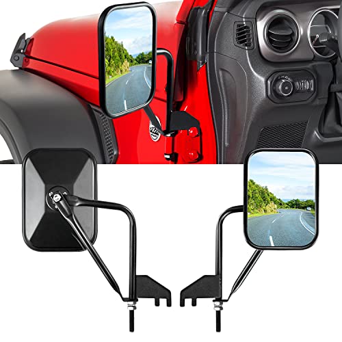 for Jeep Mirrors Doors Off, Side Mirrors with Doors Off Compatible with Jeep Wrangler JL 2019-2021, Easy to Install and More Fixed for Jeep Mirrors, Help Us Wider View and Safe Driving