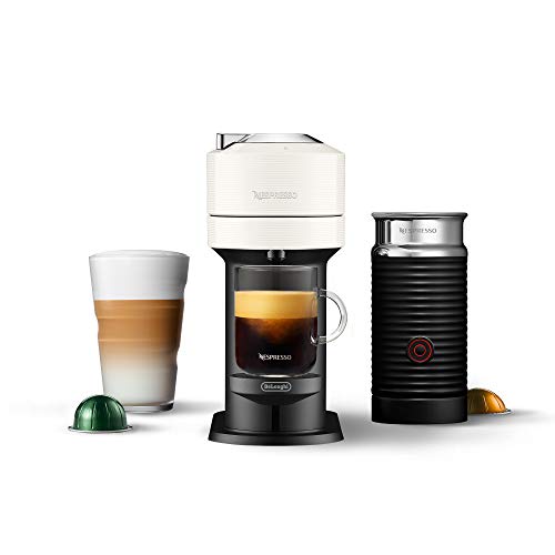 Nespresso Vertuo Next Coffee and Espresso Machine by De'Longhi with Milk Frother, 14 Ounces, White