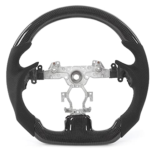 Steering Wheel Carbon Fiber Automotive Racing Steering Wheel Nappa Perfo ed Leather Balck Stitching Replacement for Infiniti G37 G37x G37s G25 G35 Q40