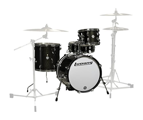 Ludwig LC2791 Breakbeats by Questlove 4-Piece Drum Set Shell Pack, Black Sparkle