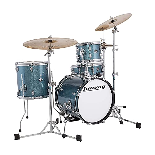 Ludwig Breakbeats By Questlove 4-piece Shell Pack with Snare Drum - Azure Sparkle