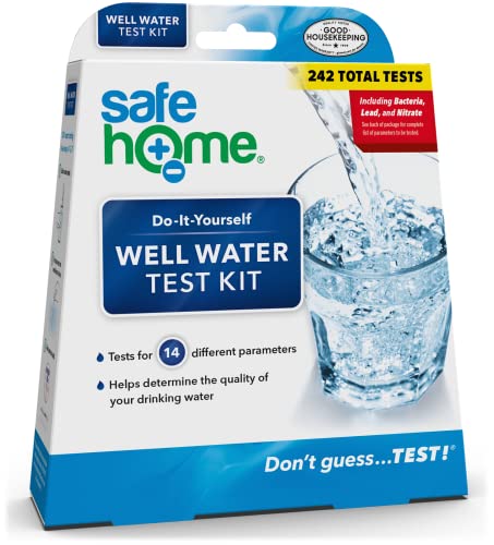 Safe Home WELL WATER Test Kit  DIY Testing for 14 Different Parameters in a Well Water Supply  242 Total Tests/Kit  Bacteria, Lead, Copper, Calcium, Iron, Nitrate, Nitrite & More