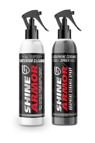 SHINE ARMOR Car Interior Cleaner & Graphene Ceramic Coating Spray - Vehicle Detailing & Restoration, Vehicle Paint Protection and Shine