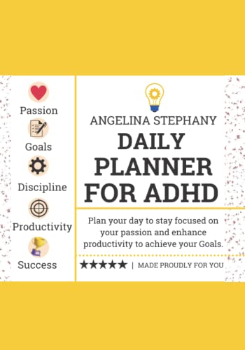 Daily Planner for ADHD: Daily, Planner, ADHD, women, adults, teens, for adults, 2022, 2022-2023, undated, notebook, to do list, for women, for men, ... Christmas, New Year, Easter, gift, present.