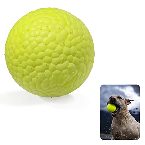 LOTMIAI Dog Balls for Aggressive Chewers, Indestructible Chew Toy Floating-Bouncing Interactive Dog Tennis Balls| Herding Ball Lightweight Fetch Toys for Training