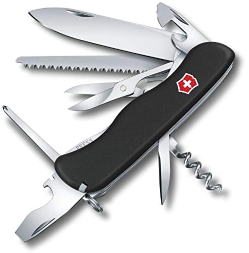 Victorinox Taschenmesser Outrider (14 Funktionen, Schere, Phillips-Schraubendreher) schwarz