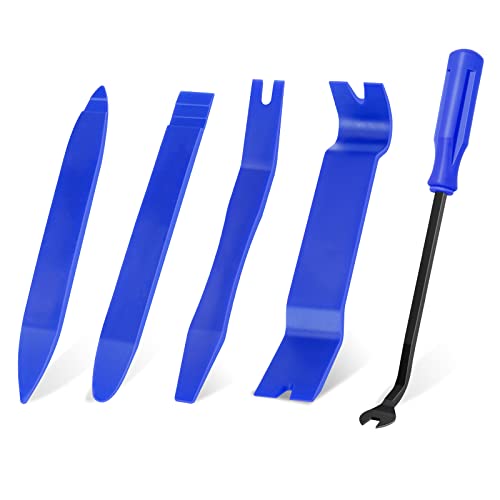 Auto Trim Removal Tool Set, 5pcs Plastic Pry Tool Kit, Auto Trim Tool, Prying Tool, Car Door Panel Clip Revmoal Tool, Fasteners Remover