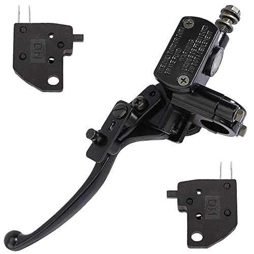 QAZAKY 7/8inch Left Handlebar Hydraulic Brake Master Cylinder Lever Pump for ATV Quad Moped Pit Dirt Bike Kids Motorcycle 50cc 70cc 90cc 110cc 125cc 150c 200cc 250cc GY6 22mm Taotao Kazuma Sunl Roketa