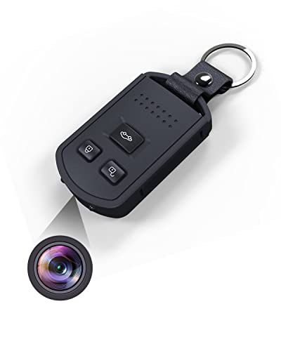 Jigayao 1080p Car Key Mini Security Hidden Spy Camera for Video and Photos,Motion Detection Night Vision Keychain Spy Camera Sport Mini Camcorder-No Audio