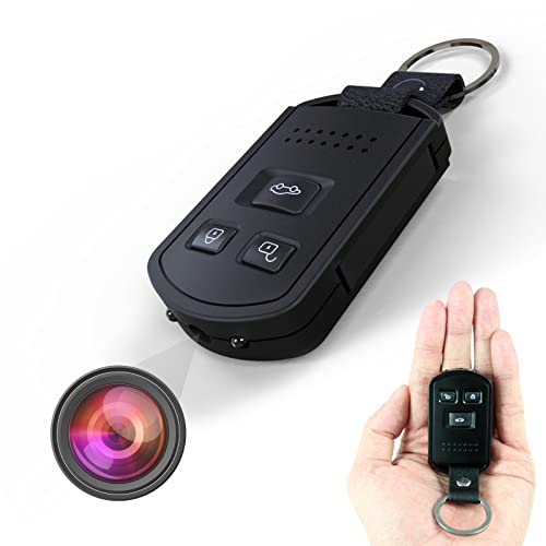 XCOUI Hidden Camera Car Key Chain, HD 1080P Portable Indoor Outdoor Security Mini Camera with Night Vision Motion Detection No Audio Nanny Cam