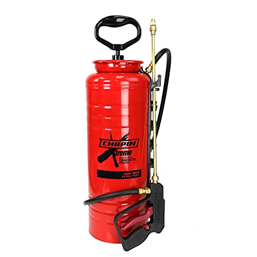 Chapin International 19249 3.5-Gallon Dripless Xtreme Concrete Open Head Sprayer for Professional Concrete Applications, Red