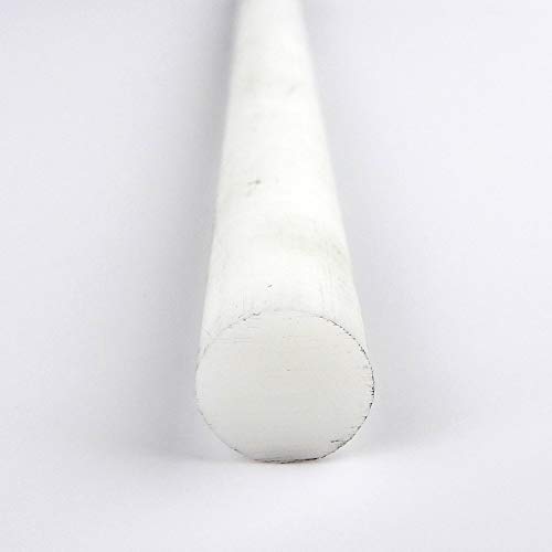 Plastic Round Bar, Acetal (Homopolymer) Delrin, Natural, 0.4375" Diameter, 12" Length, OnlineMetals