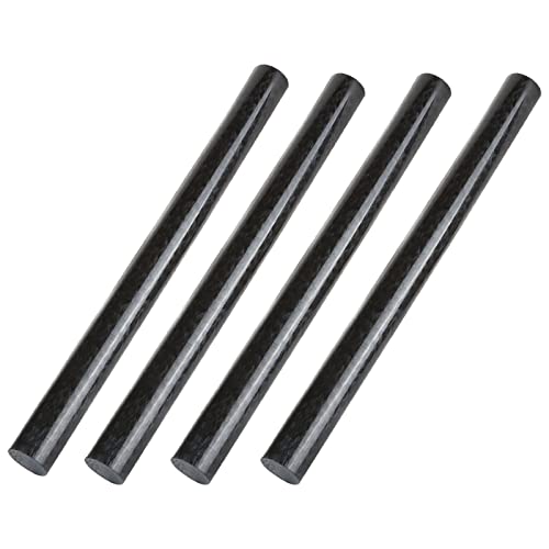 FVIEXE 4 Pack Round Acetal Copolymer Rods, 1 Inch Diameter and 12 Inch Length Plastic Delrin/Acetal Rod, Standard Tolerance, Opaque Black Acetal Copolymer Rod Perfect for Non-Marring Fixtures