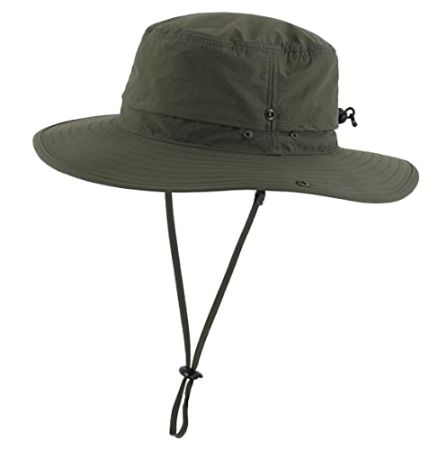 Connectyle Outdoor Waterproof Boonie Sun Hat for Men Women UPF 50 Fishing Hat Hiking Hat Army Green