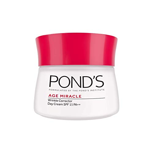 Ponds Age Miracle Day Cream, Anti Wrinkle Cream & Face Moisturizer with SPF 15, Use as a Daily Moisturizer for Face, 50 ML