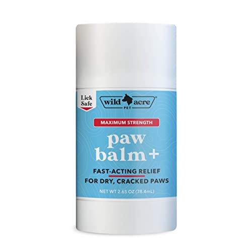 Wild Acre Dog Paw Balm 2.65oz - Maximum Strength Paw Balm for Dogs in an Easy Stick Applicator - Dog Paw Protector for Dry, Cracked Paws