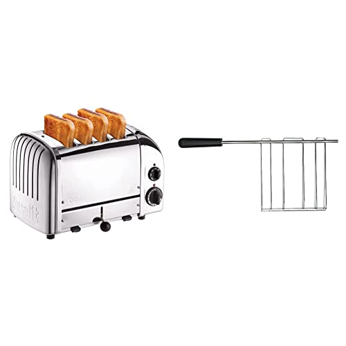 Dualit 4 slice 4 Slot Toaster, Chrome & 00499 Sandwich Cage