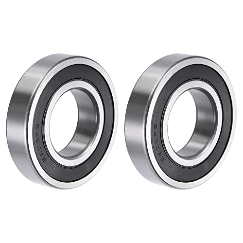 uxcell 6208-2RS Deep Groove Ball Bearings 40mm Bore 80mm OD 18mm Thick Double Sealed Chrome Steel 2pcs
