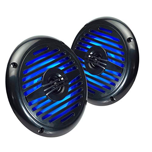 Magnadyne WR5B-LED | 5.25 in. Water-Resistant 2-Way Speakers w/Blue LED | Sold as a Pair