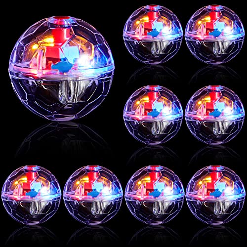 9 Pcs Light Up Cat Balls Ghost Hunting Cat Ball LED Motion Activated Cat Toy Interactive Lighted Ball Cat Toys Pet Glowing Mini Running Exercise Ball Toys for Kitten Dog Pet Animals Activity