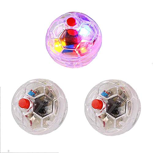 SRTYH 3PCS Light Up Cat Balls,Ghost Hunting Cat Ball,Motion Light Up Cat Dog Interactive Toys, Pet Glowing Mini Running Exercise Ball Toys for Animals