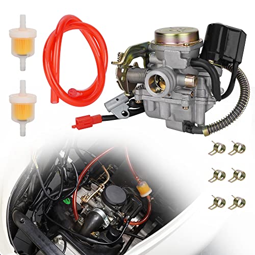 GY6 50cc Carburetor PD18 Carb with Drain Line for GY6 49cc 50cc 139QMB 4 Stroke Scooter Moped Taotao Lance Eagle Tank Urban VIP Future Champion Kymco Parts