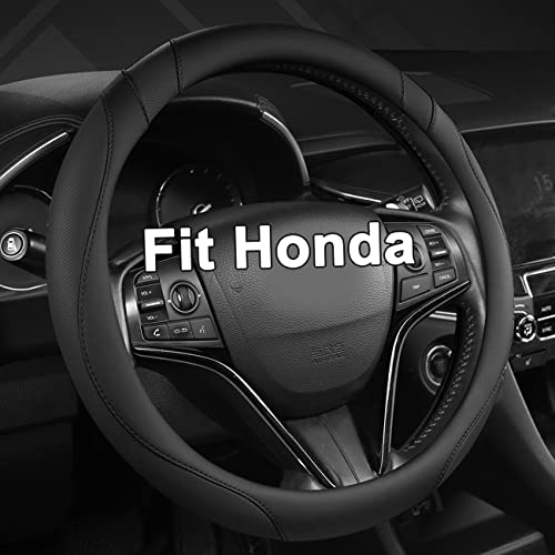 West Llama Customized Auto Car Steering Wheel Cover for Honda (Black-Standard Size)