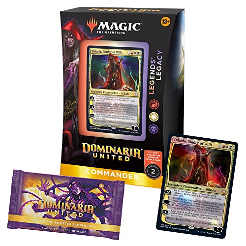 Magic: The Gathering Dominaria United Commander Deck  Legends' Legacy + Collector Booster Sample Pack