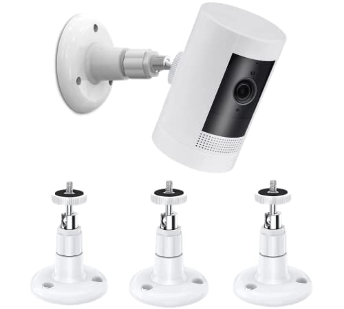 3 Pack Wall Mount for Ring Camera&Stick Up Cam Wired/Indoor Cam//Battery Cam/Ring Plug-in HD Security Cam,Indoor Outdoor Bracket for Wyze Cam Pan/V2 /V3/Outdoor, 360 Adjustable Mounting Bracket