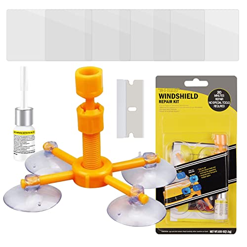 Windshield Repair Kit-Windshield Crack Repair Kit, Repair Windshield Rock, Bulls Eye, Star Shaped, Half Moon, Cracks by Yourself Easily