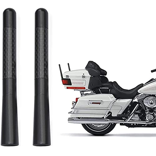 Bingfu Motorcycle Carbon Fiber Antenna Mast Motorcycle Radio Antenna Replacement 2-Pack Compatible with Harley Davidson Motorcycle 1989-2019 Touring Electra Glide Road Glide Tour Ultra Classic
