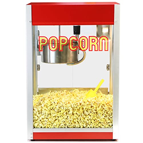 Paragon Venue-Pop Commercial Popcorn Machine, 8 Oz, Red and Yellow