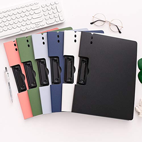 A4 Binder Punchless with Spring Action Clamp Strong Clips File Folder Office Commercial School Documents Folder Binders Clip for Letter or A4 Size,6 Pack