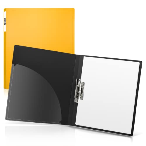 CRANBURY Clamp Binder Without Rings - (Yellow), Punchless Grip Binder for 8.5x11 Paper