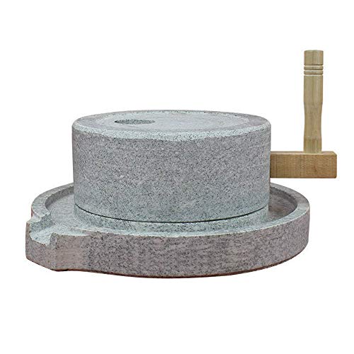 Gnirue Natural Granite Handmade Stone Mill/Grinder (13.8Wx17.7L)