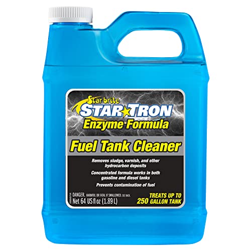 STAR BRITE Star Tron Fuel Tank Cleaner - Remove Sludge, Varnish & Other Deposits - Rejuvanate Old, Stale Fuel - Concentrated Formula Works In Gas Tanks & Diesel Tanks 64 OZ (093664)