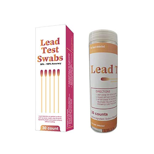 30pcs Lead Test Kit - Disposable Cotton Swab for Testing House Paint and Metal - Easy to use, Fast Results, Non-Toxic Test