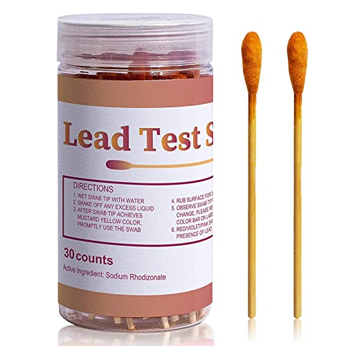 Lead Paint Test Kit with 30 Pcs Lead Testing Swabs - Suitable for All Painted Surfaces, Dishes Toy Jewelry Metal Ceramics Wood - Rapid Test Results in 30 Seconds - Lead Test Kit for Home Use (30 Pcs)