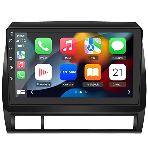 Android 12 Car Stereo for Toyota Tacoma 2005 2006 2007 2008 2009 2010 2011 2012 2013, 9 inch Touchscreen Radio with Wireless Carplay Android Auto Support Bluetooth WiFi GPS Hi-Fi FM RDS SWC [2+32G]