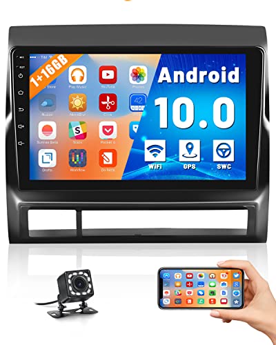 for Toyota Tacoma 2005-2013 Radio, 9 Inch Android Car Stereo with Bluetooth, Car Radio with Backup Camera, Support Mirror Link GPS Navigation WiFi Split Screen SWC
