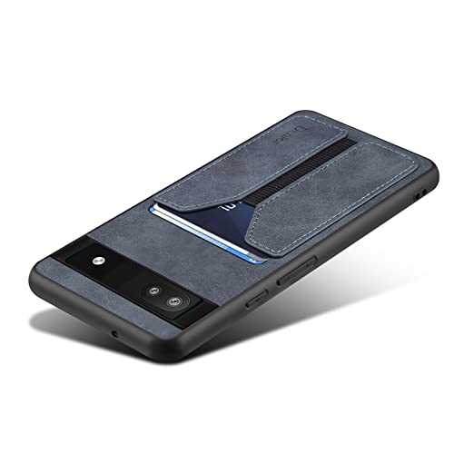 Kowauri Case for Google Pixel 6A,PU Leather Wallet Case with Credit Card Slot Holder Ultra Slim Protector Case for Google Pixel 6A 2022 (Gray)