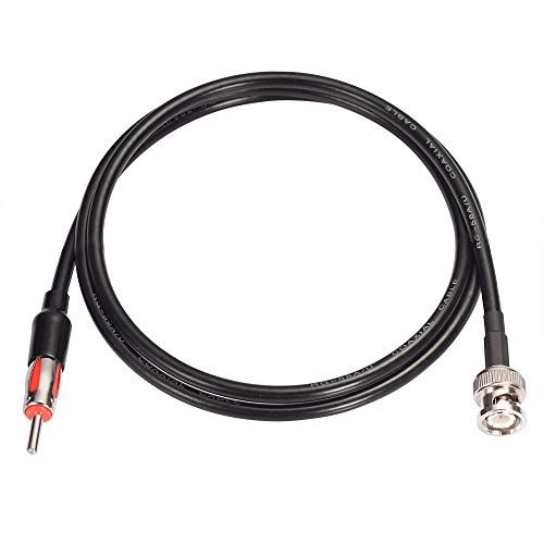 Eightwood BNC Male to Motorola AM/FM Male Plug Extension Cable 3 Feet Coax RG58 for Car Radio Antenna Scanner