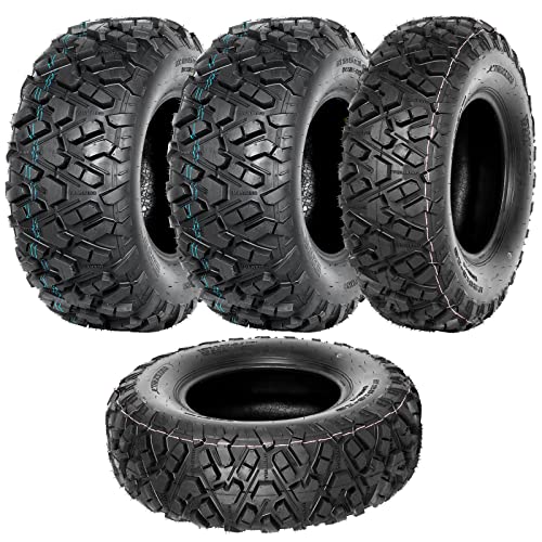 WEIZE All Terrain ATV UTV Tires x 4, 25x8-12 Front & 25x10-12 Rear, Set of 4 Tires, 6PR, Suitable For Mud, Gravel, Sand, Rocky