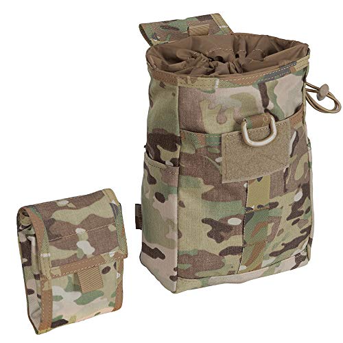 EXCELLENT ELITE SPANKER Molle Dump Pouch Drawstring Magazine Utility Pouch Folding Dump Pouch Waist Bag(Multicam)