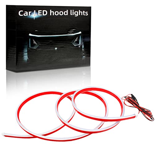 DEGGOX Car Hood Light Strip White 70 Inches Exterior Car LED Strip Lights Flexible LED Strip Lights for Car Daytime Running Light for Cars, SUVs, Trucks