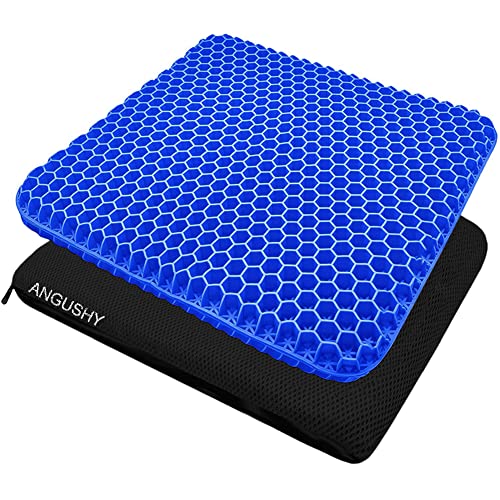 Egg Gel Seat Cushion, Breathable Gel Cushion Chair Pads with Non-Slip Cover for Home Office Car Wheelchair, Honeycomb Design Egg Seat Cushion As Seen On TV