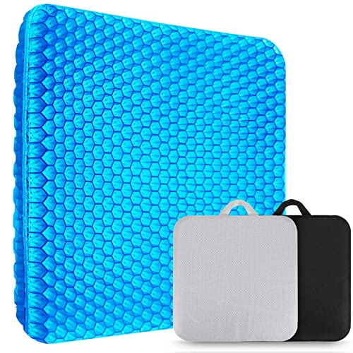 XSIUYU Extra-Large Gel Seat Cushion, Breathable Honeycomb Design Chair Cushions, Tailbone Pain Relief Egg Seat Cushion Butt Pillow, Chair Cushion for Office Chair Car Wheelchair Home Desk Chair