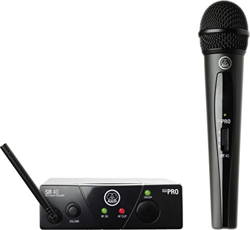 AKG Pro Audio WMS40MINI Vocal Set Band US25C Wireless Microphone System, with SR40 Receiver and PT40 Mini Pocket Transmitter