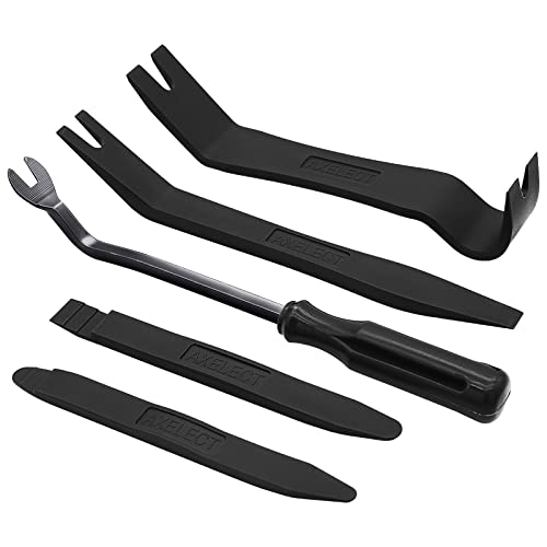 AXELECT Car Trim Removal Tool Kit 5 Pack,Body Panel Removal Tool for Door Dash Dashboard Panel Pry Tool Fastener Remover, Upholstery Tools Car Audio Trim Removal Tool Black