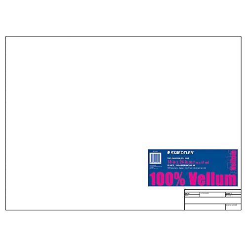 Staedtler(R) Vellum Paper with Title Block & Border, 18in. x 24in, White, Pad of 10 Sheets